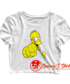 Homer Simpson Crop Top Shirt