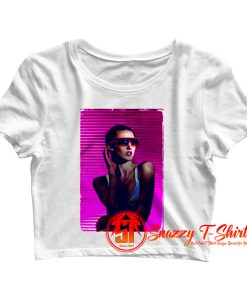 Hot Sexy Girl Female Synthwave Vapor Wave 80s Crop Top Shirt