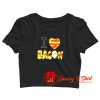 I Heart Love Bacon Crop Top Shirt