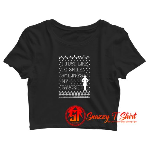 I Just Like To Smile Elf Crop Top Shirt