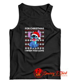I Wish You Love Lilo and Stitch Christmas Tank Top
