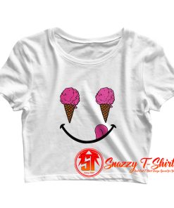 Ice Cream Smile Crop Top Shirt