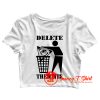 Illuminati Illuminaten Delete The Elite Anti Stop All Seeing Eye Crop Top Shirt