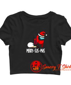 Impostor Among Us FunnyChristmas Gaming Crop Top Shirt