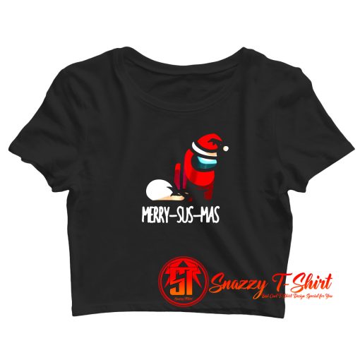 Impostor Among Us FunnyChristmas Gaming Crop Top Shirt