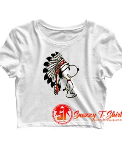 Indian Funny Snoopy Dog Cute Peanuts Crop Top Shirt
