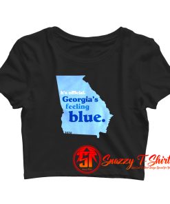 Its Official Georgias Feeling Blue 2020 Map Crop Top Shirt