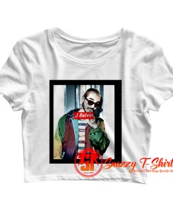 J Balvin in Kruger Style Crop Top Shirt