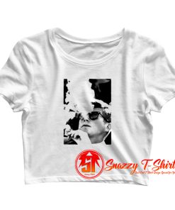 JFK Smoking with Shades John F. Kennedy President Crop Top Shirt
