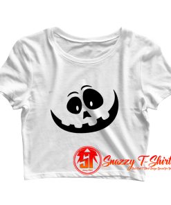 Jack O Lantern Pumpkin Face Crop Top Shirt
