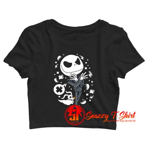 Jack Skellington Pop Art Crop Top Shirt