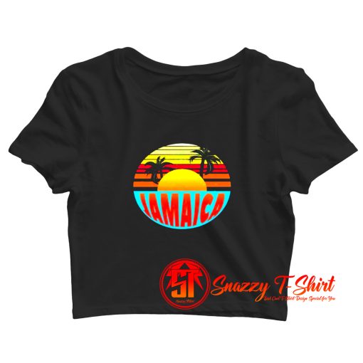 Jamaica Retro Circle Crop Top Shirt