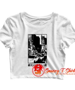 Japanese Nights Aesthetic Crop Top Shirt