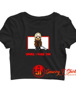 Jason Voorhees Hockey halloween goalie mask Crop Top Shirt