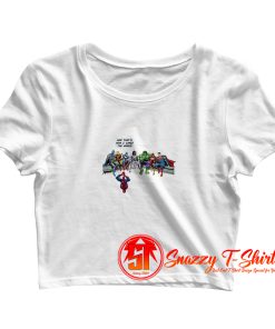 Jesus Avengers Superheroes Saved The World Crop Top Shirt