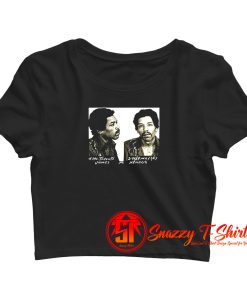 Jimi Hendrix Arrested Photo Police 1969 Crop Top Shirt