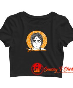 John Lennon Cartoon Crop Top Shirt