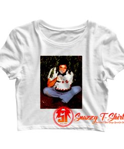 Johnny Cash Eating A Cake Under A Tree Crop Top Shirt