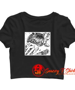 Junji Ito Cat Diary Anime Horror Crop Top Shirt