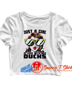 Just A Girl In Love With Her Oregon Ducks Crop Top Shirt