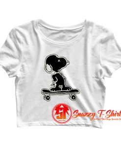 KAWS x Uniqlo x Snoopy Skateboarding Crop Top Shirt