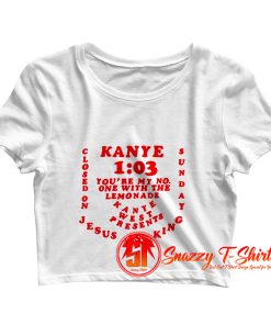 Kanye West One With The Lemonade Crop Top Shirt