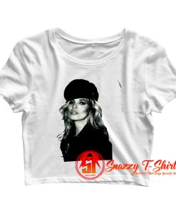 Kate Moss With Hat Crop Top Shirt
