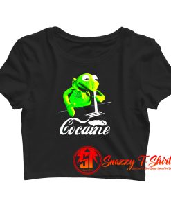 Kermit The Frog Doing Coke Crop Top Shirt