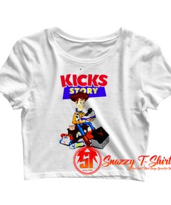 Kicks Story Funny Catoon Parody Crop Top Shirt