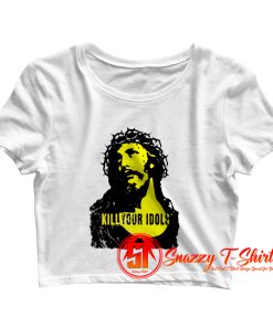 Kill your Idols Retro Vintage Distressed Oldschool Rock Hard Crop Top Shirt