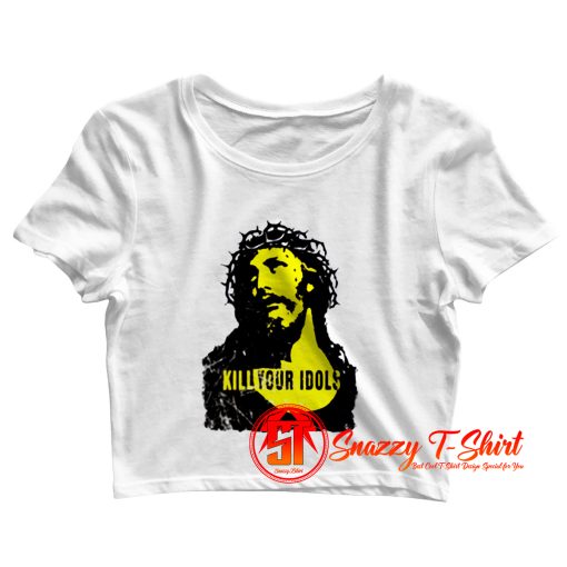 Kill your Idols Retro Vintage Distressed Oldschool Rock Hard Crop Top Shirt