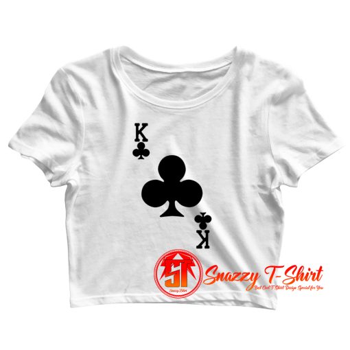 King Of Clubs Card Crop Top Shirt
