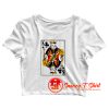 King Of Clubs Playing Card Crop Top Shirt