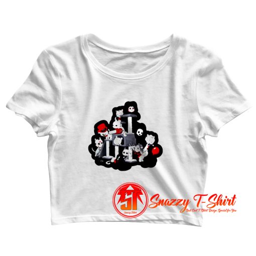 Kitties Cats Horror Characters Crop Top Shirt
