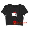 Kitty Middle Finger Funny Crop Top Shirt