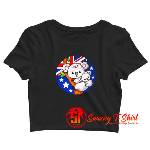 Koala Vintage Retro Animal Lovers Crop Top Shirt