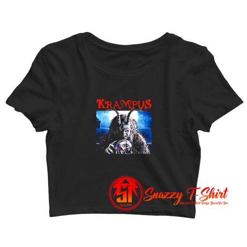 Krampus The Christmas Demon Vintage Crop Top Shirt