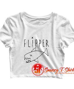 Kurt Cobain Flipper Logo Crop Top Shirt
