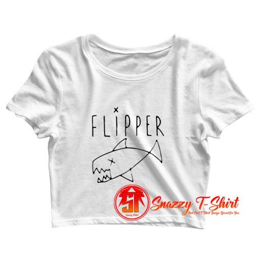 Kurt Cobain Flipper Logo Crop Top Shirt
