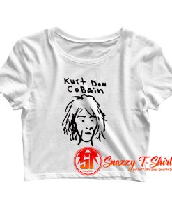 Kurt Cobain Sketch Vintage Crop Top Shirt