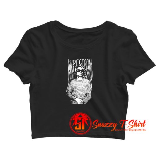 Kurt Cobain Stripes Grunge Crop Top Shirt
