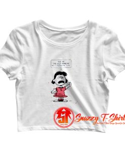 LUCY VAN PELT Peanuts Gang Crop Top Shirt