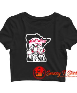 La Makina win twin Baseball Garv Sauce Crop Top Shirt