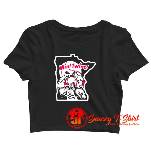La Makina win twin Baseball Garv Sauce Crop Top Shirt