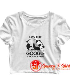 Lazy Panda Crop Top Shirt
