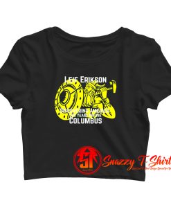Leif Erikson Day Discovered America Viking Crop Top Shirt