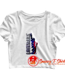 Libertarian Political Logo Print Crop Top Shirt