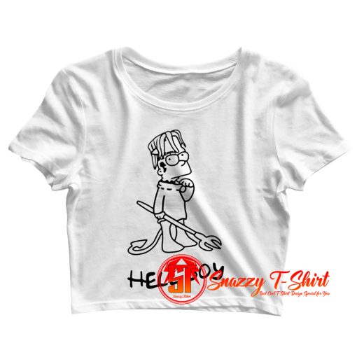 Lil Peep Bart Simpson Hell Boy Cute Crop Top Shirt