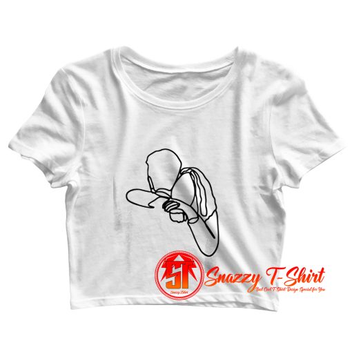 Line Art Hug Crop Top Shirt