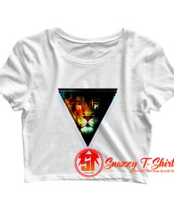 Lion Trippy Crop Top Shirt